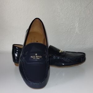 Kate Spade Teal Patent Loafers